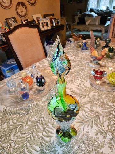 Hand blown glass - , decanter
