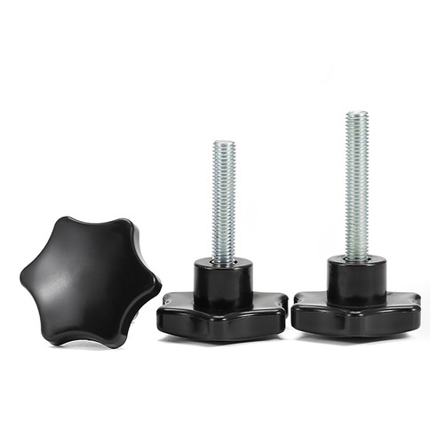 Black plastic star shaped - black,