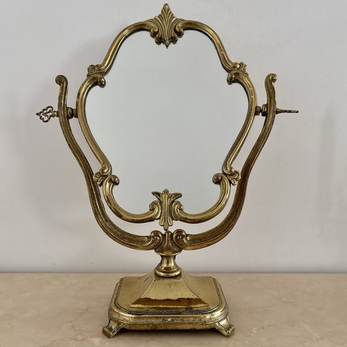Vintage ornate brass cheval - ornate,