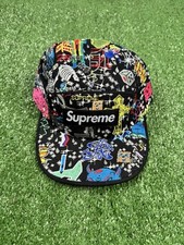 Supreme x AOI Embroidered Camp Cap Black - O/S - Brand New With Tags SS25 ✅
