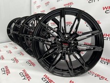 BMW 19 Inch M3/M4 Style Gloss Black Alloy Wheels 5x112 3 4 5 6 7 8  x3 x4 Series
