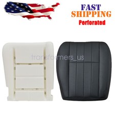 For 2005-2007 Ford F250 Harley Davidson Driver Bottom Leather Seat Cover Black