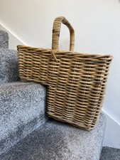 Brown woven wicker - brown,