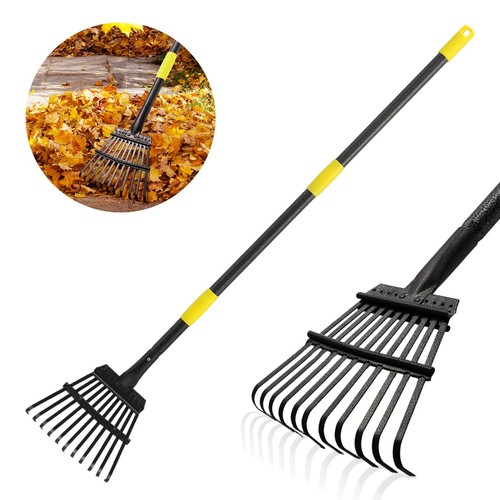 Adjustable leaf rake - adjustable,