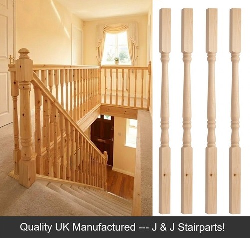 Pine georgian stair spindles - georgian,
