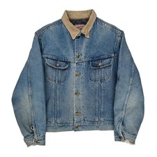 Made In USA 80S Lee Storm Rider Denim Jacket - Large Blue Denim