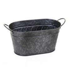 Galvanised Oval Planter
