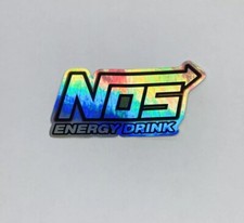 NOS Energy Drink Racing Sticker Holographic Decal Car Window Wall Bumper 3” 00