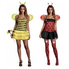 Teen Girls Halloween Polka Dot Lovely Ladybug Dress Costume
