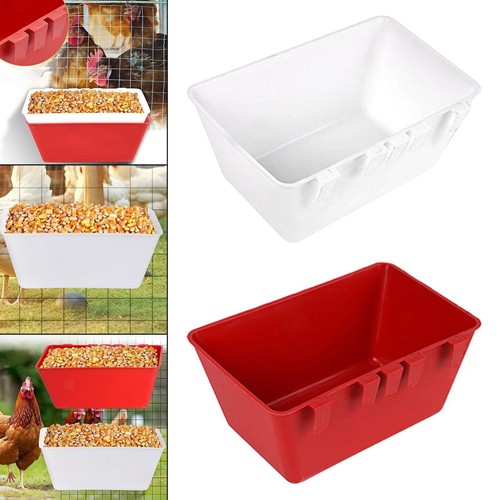 Hanging fence feed trough - trough, duck