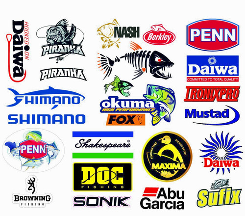 Fishing stickers decals - 24,