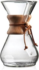 Chemex 8 Cup Classic Pourover Conical Filter Coffee Maker + Free Chemex Filters