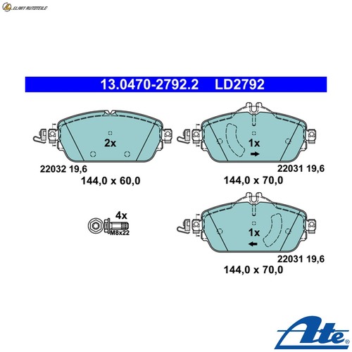 Brake pad set disc - brake,