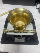 Antique Brass Pestle And Mortar