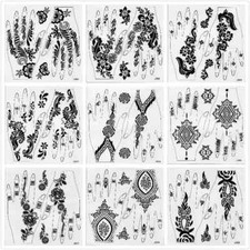 9 x Lace Transfer Black Henna