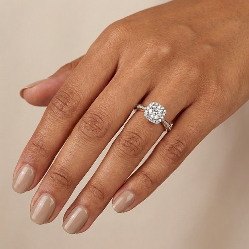Halo side stone engagement - halo,