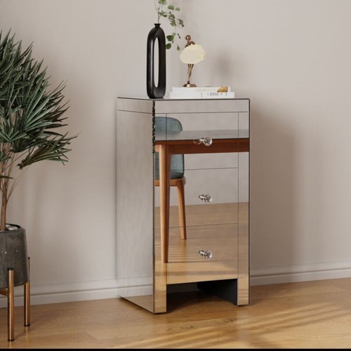 Small mirrored bedside table - small, 3