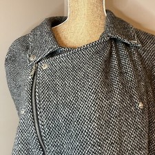 Lauren Ralph Lauren Tweed Cape Shawl One Size Herringbone Poncho