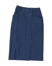 LUISA SPAGNOLI Womens High Waist Pencil Skirt IT 42 Medium W26 Blue AI09