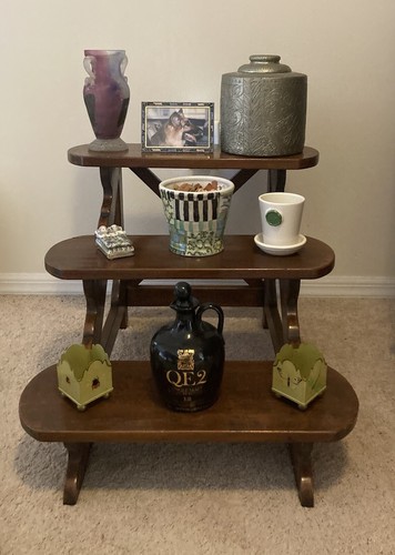 Antique wood library steps - wood,