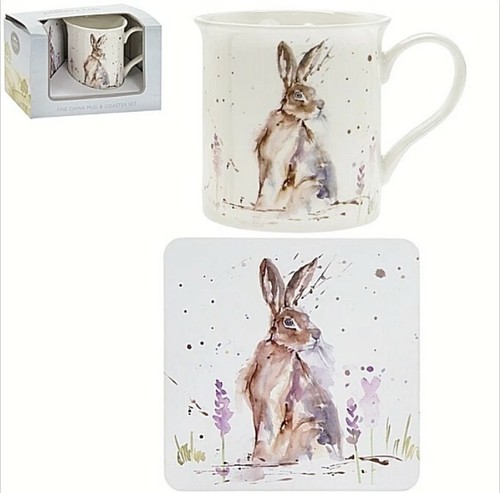 Country hare mug coaster - country, &