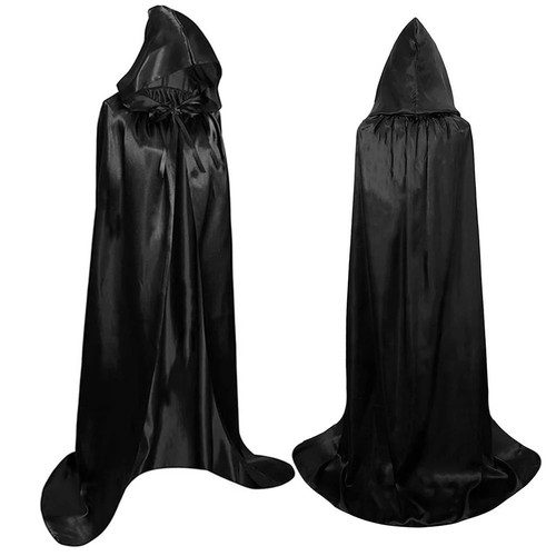 Black hooded velvet - 1x,