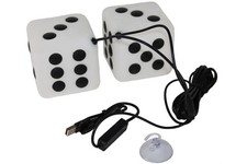 LED RGB Light Up Fuzzy Dice