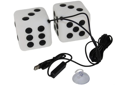 Led rgb light fuzzy dice - light,