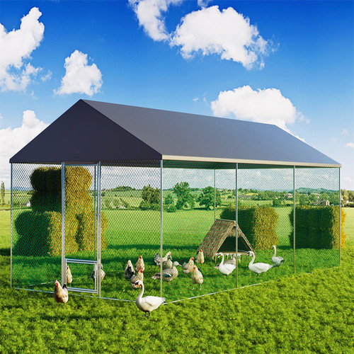 Walk chicken run galvanized - in,
