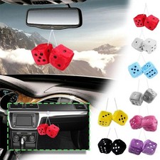 Fuzzy Dice for Car Mirror Pair