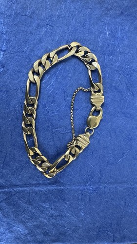 9ct yellow solid gold figaro - yellow,
