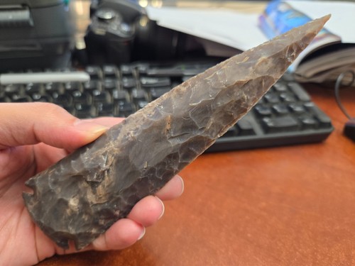 Agate stone spearhead - agate,