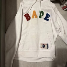 White Bape Hoodie Colorful