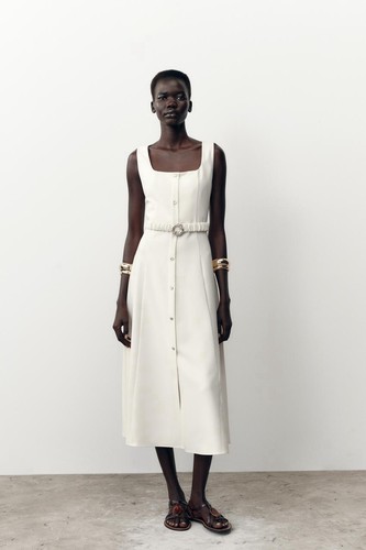 Zara midi maxi - midi, white
