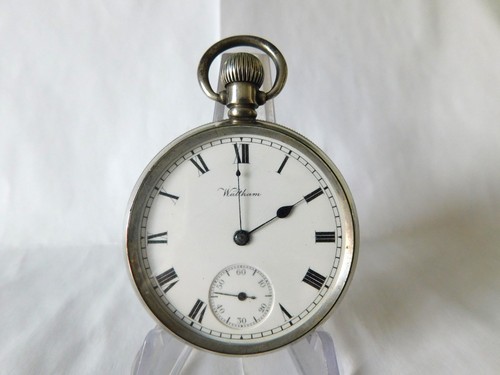 Silver cased 16s waltham - silver,