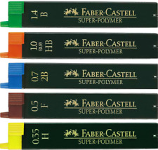 Faber-Castell Super-Polymer Mechanical Pencil Lead - Choice of Lead Size & Grade