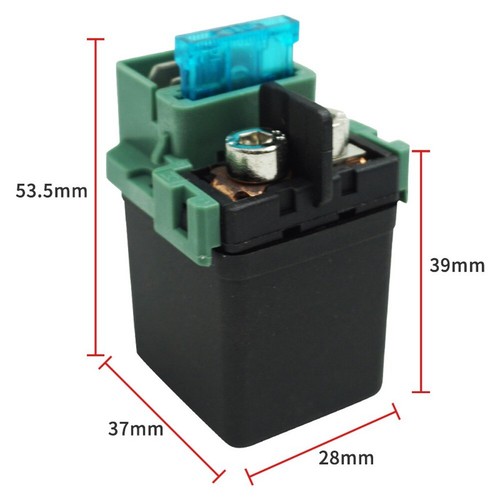 Black starter relay - black, 1pc