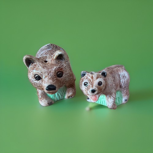 Ceramic novelty bear salt - bear, &