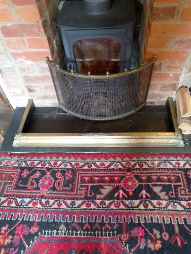 Vintage brass period fire - period,