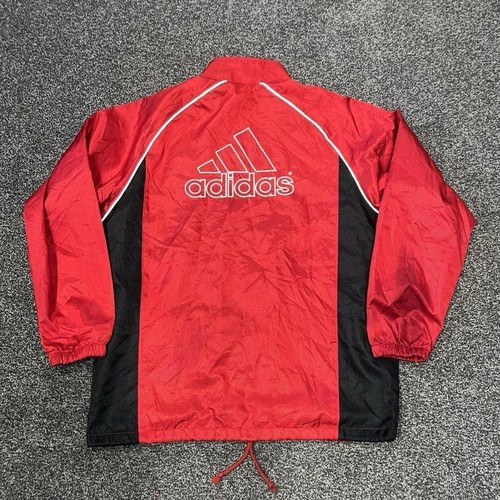 Red and black shiny adidas - red,