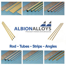 Albion Alloys Brass Rods, Tubes, Strips Precision Modelling Metal - HUGE RANGE