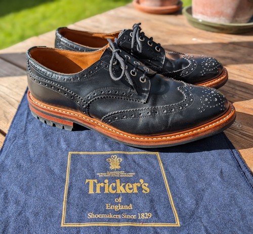 Tricker mens black - black, calf