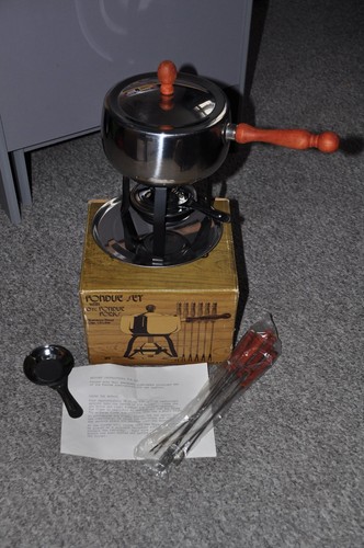 Stainless steel fondue set - stainless,