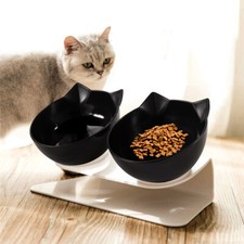 Double Bowls Pet Dog Cat Food