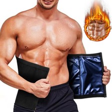 UK Men Waist Trainer Sauna Sweat Trimmer Belt Weight Loss Fat Burner Body Shaper