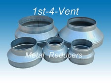  3" 4" 5" 6" 8" 10" 12" Metal Ducting Reducer Hydroponics Extractor Fan Flexible