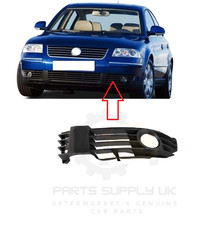 NEW FOR VW PASSAT B5.5 2001 - 2005 FRONT BUMPER FOGLIGHT GRILLE BLACK LEFT N/S