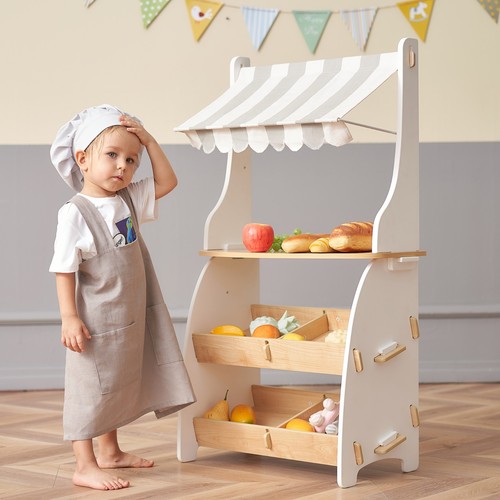 Kids wooden toy - wooden, grocery