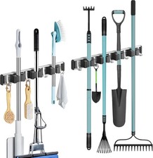 Garden Tool Storage Rack - Garage & Shed Organiser for Mops, Brushes, and Garden