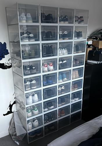 Songmics clear stackable - clear,